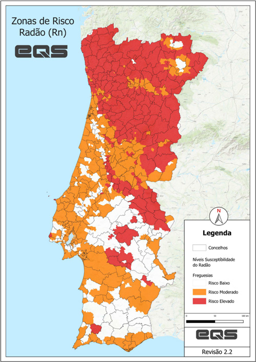 MAPA de RADÃO de Portugal
